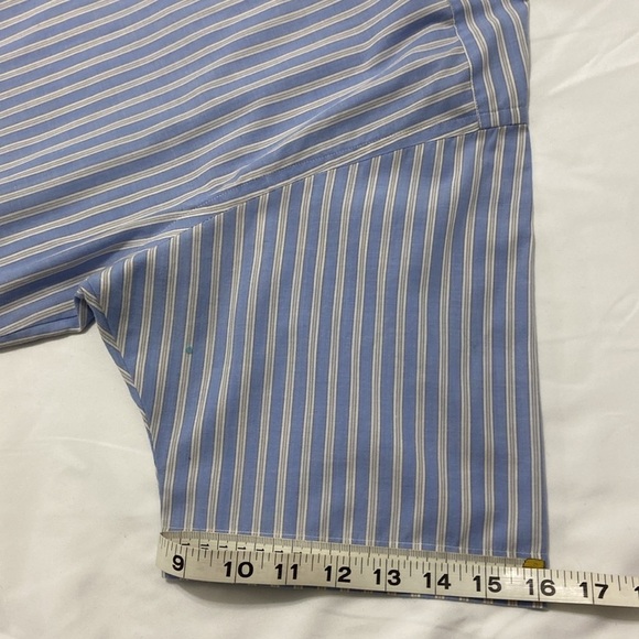 SAVILE ROW,MEN’S,LIGHT BLUE,PINSTRIPED,SHORT SLEEVE SHIRT.SIZE-16 1/2  L… - Picture 10 of 10
